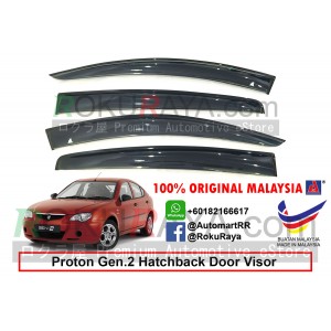 Proton Gen2 Gen 2 Hatchback AG Door Visor Air Press Wind Deflector (Big 12cm Width)